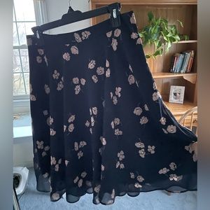 Blue 8P Ann Taylor Flowy Skirt